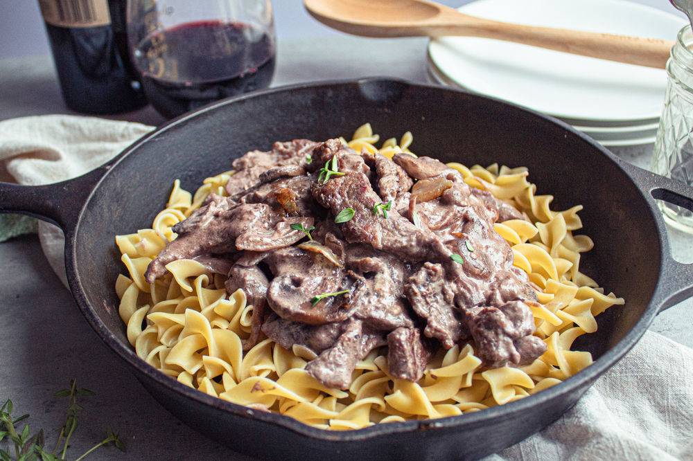 Red Wine Beef Stroganoff 20 minute Comfort Food