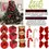 Miniatura: Kit 64 Enfeites Para Arvores De Natal Pendentes Decoração