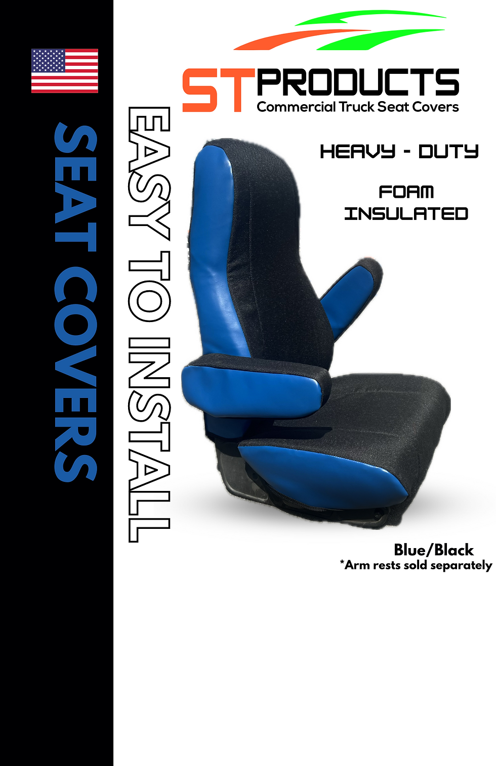 Seat Cover Blue/Black