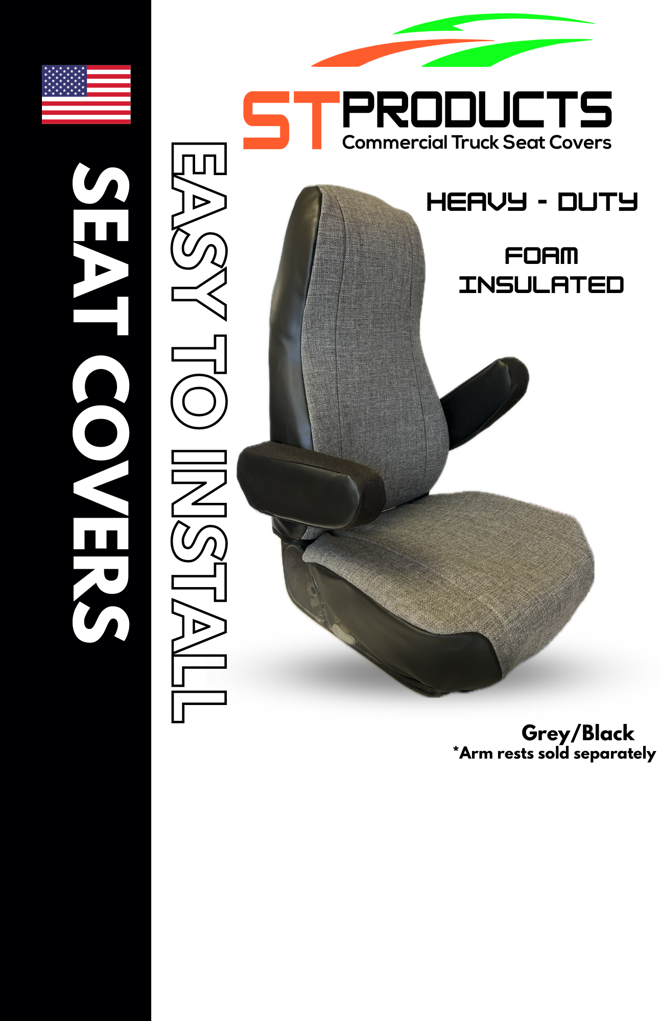 Seat Cover Gray/Black