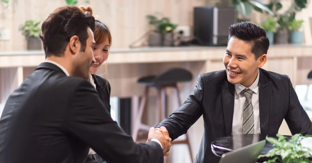 Men shaking hands
