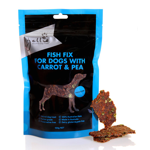 Fish Fix for Dogs with Carrot Pea 100g Pouch jollie