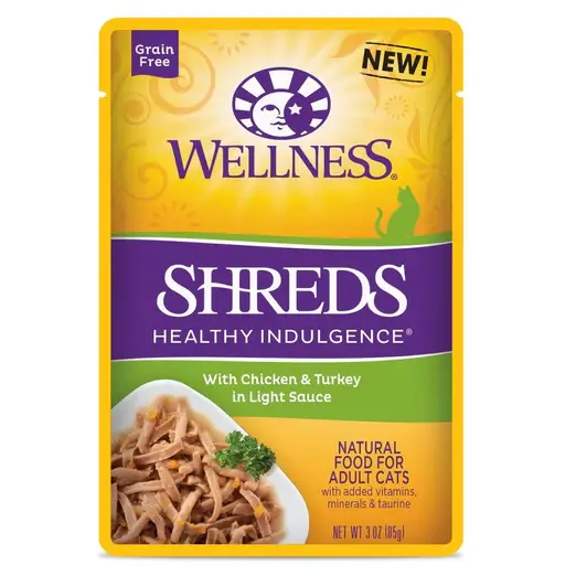 Wellness Healthy Indulgence Shreds Chicken & Turkey In Light Sauce