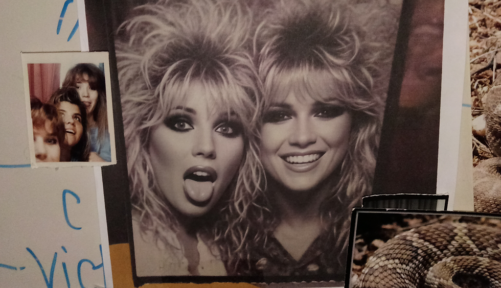 guess which one is me? 1980's Halloween "Rocker Gals"
