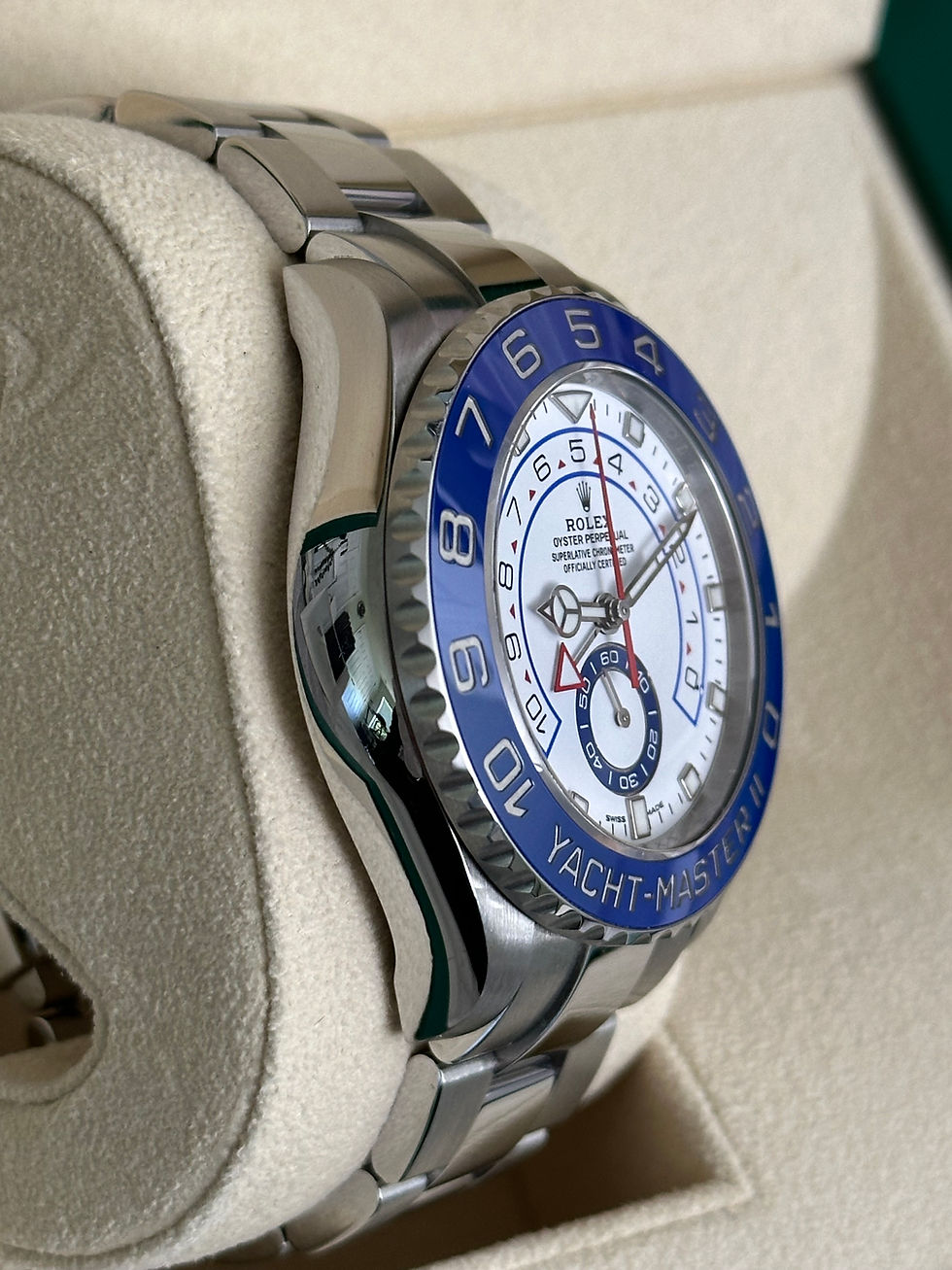 Thumbnail: Rolex Yacht-Master II 44mm Steel White Dial Mercedes Hands Discontinued – 116680