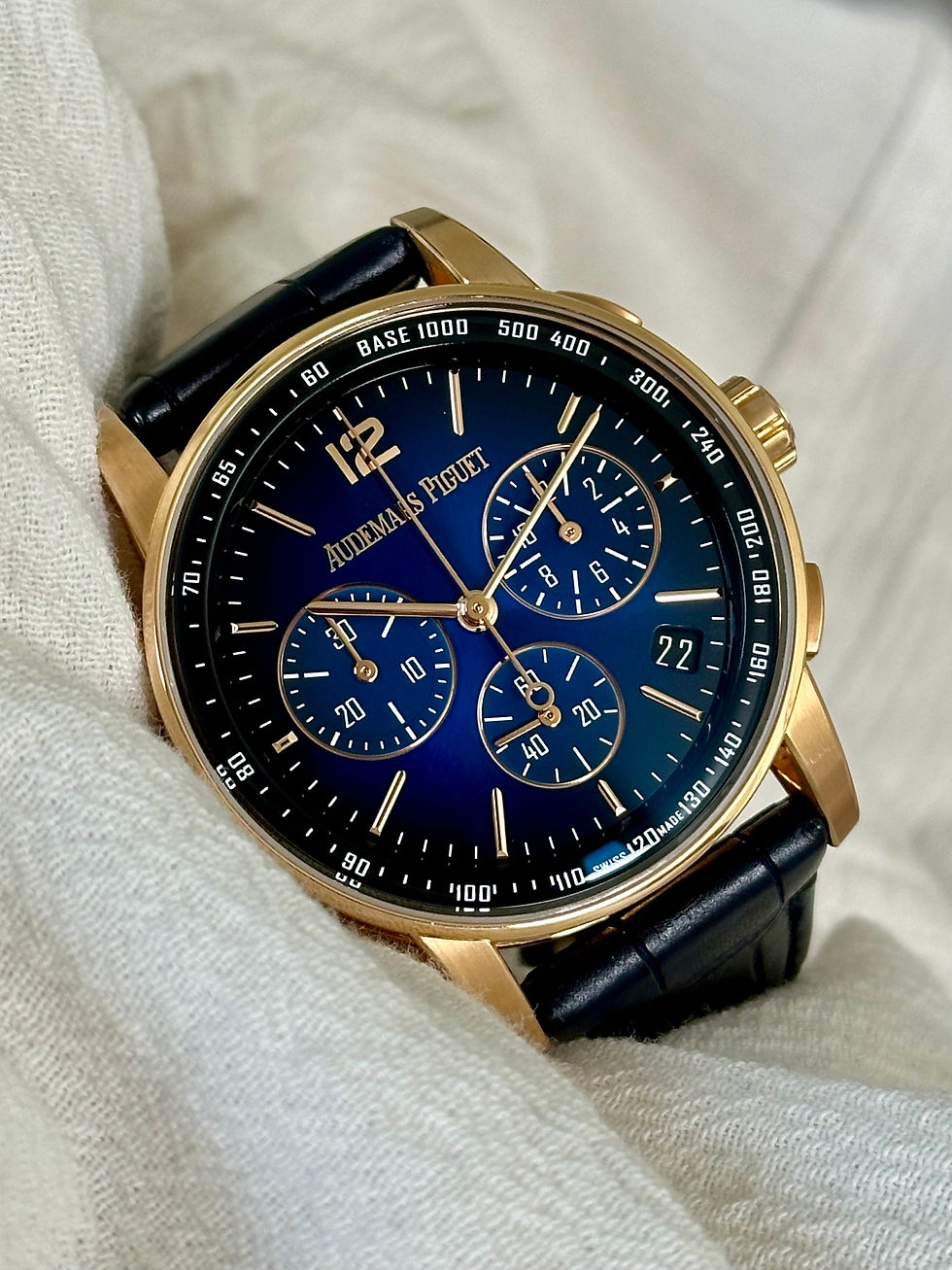 Miniatura: Audemars Piguet Code 11.59 Chronograph 41mm Rose Gold AP SmokedBlue Dial 26393OR