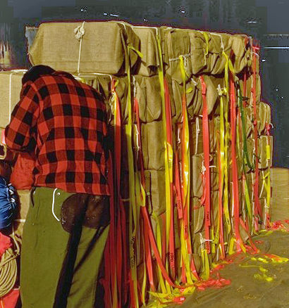 Packed airdrop boxes