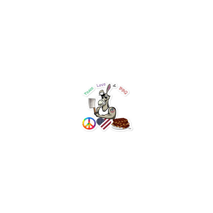 Cartoon donkey with "Donkey Time" text, beach ball, and American flag.