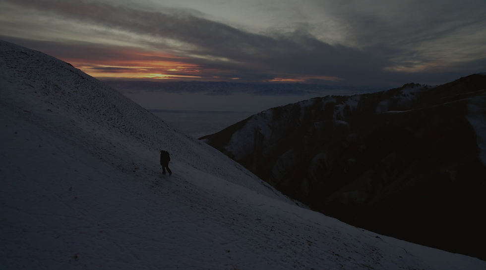 amazing sunset in Altai mountain