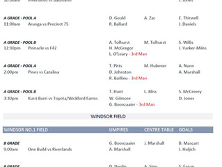 SATURDAY 14TH APRIL DRAW