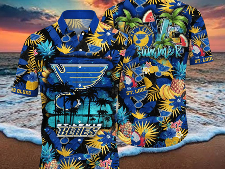 St Louis Blues NHL Flower Hawaiian Shirt For Men Women Great Gift For Fans