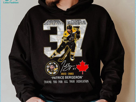 37 Patrice Bergeron 2023 2003 thank you for all your dedication signature shirt