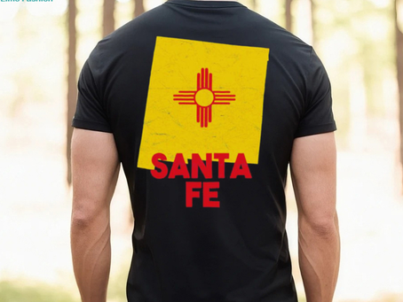 Santa Fe New Mexico Map Shaped State Flag shirt