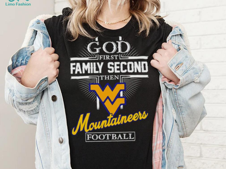 Official gOD First Family Second Then Mountaineers Football T Shirt