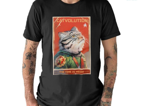 Catvolution the time is meow shirt