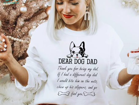 Mens Dear Dog Dad Thank You For Being My Dad Fathers Day Unisex Shirt