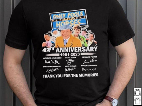 Only Fools and Horses 42th Anniversary 1981 2023 thank You for the memories signatures shirt