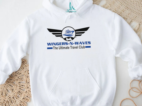 Wingers N Waves the Ultimate Travel Club logo shirt