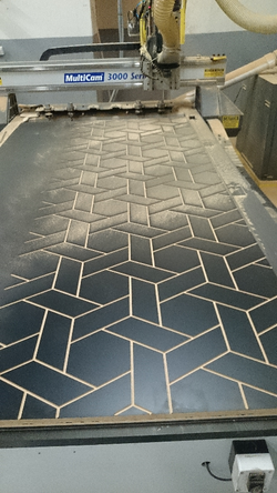 Grabado en MDF con chapa