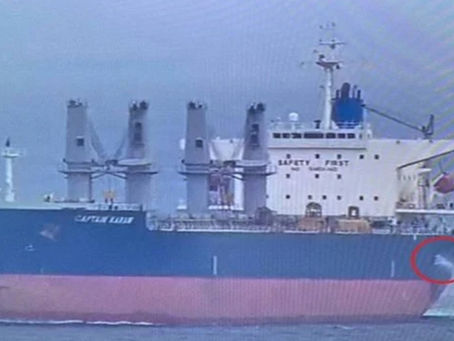 Ongoing Attacks on Ukraine’s Ports Damage Loading Bulker and Detained Ship