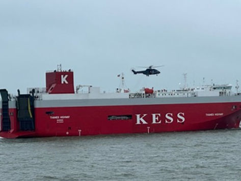 Engine Room Fire Disables Car Carrier off Germany