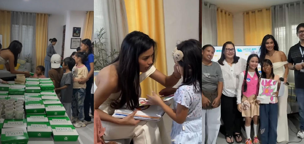 Shuvee Etrata, Ericca Laude bond with children of Little Ark Foundation