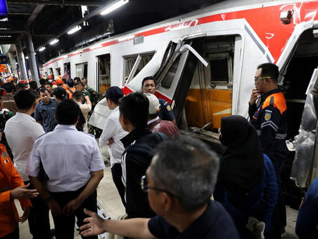 At least four killed in train collision on outskirts of Indonesian capital