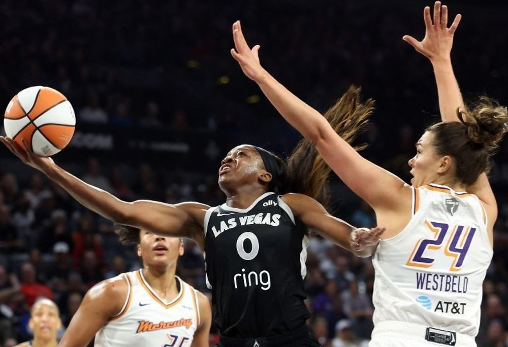 Aces overpower Mercury for 2-0 lead in WNBA Finals