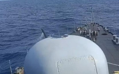 BRP Emilio Jacinto conducts patrols, test fires 76mm gun off Zambales