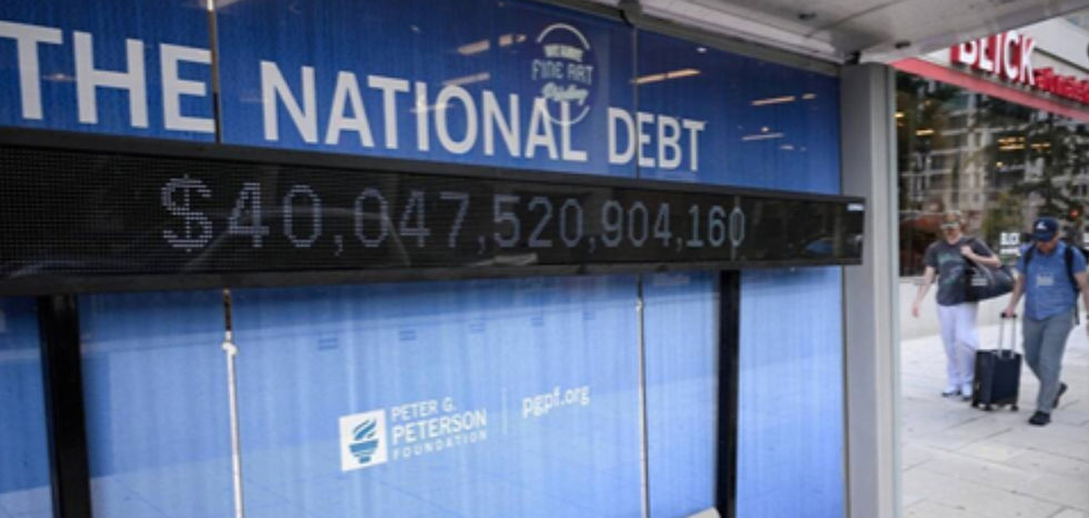 US national debt exceeds $40 trillion for first time