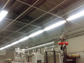 Preparaciones eléctricas y ductos de extracción para maquina de impresión