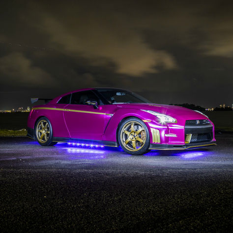 Why so serious ? Nissan GT-R Nismo turned into The Joker's car with Pink chrome vinyl wrap