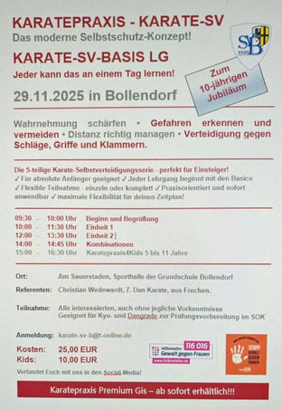 Die Karate-Abteilung feiert 10-jähriges Jubiläum