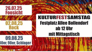 Feiert mit uns den Kulturfestsamstag an 3 Terminen