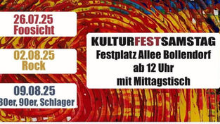 Feiert mit uns den Kulturfestsamstag an 3 Terminen