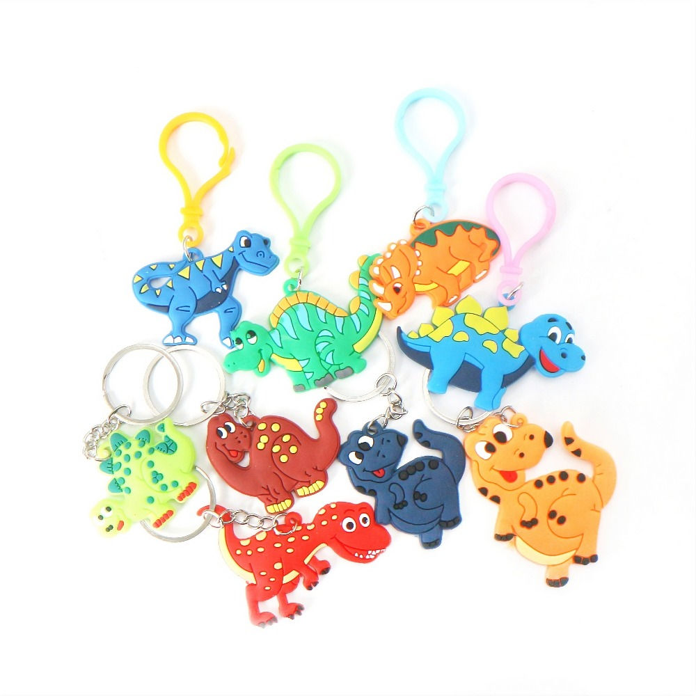 9 Dinosaur key rings party bag fillers and party gifts