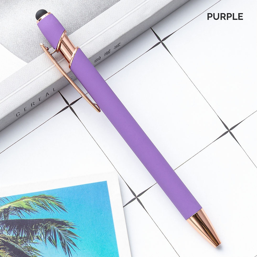 Thumbnail: JAT 2-in-1 Metal Ballpoint Rose Gold Stylus Pen
