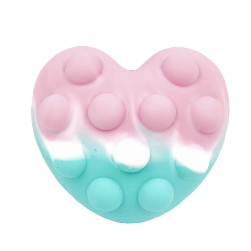 Thumbnail: Multicoloured 3D Heart Squishy Fidget Pop Balls | Valentine Gifts