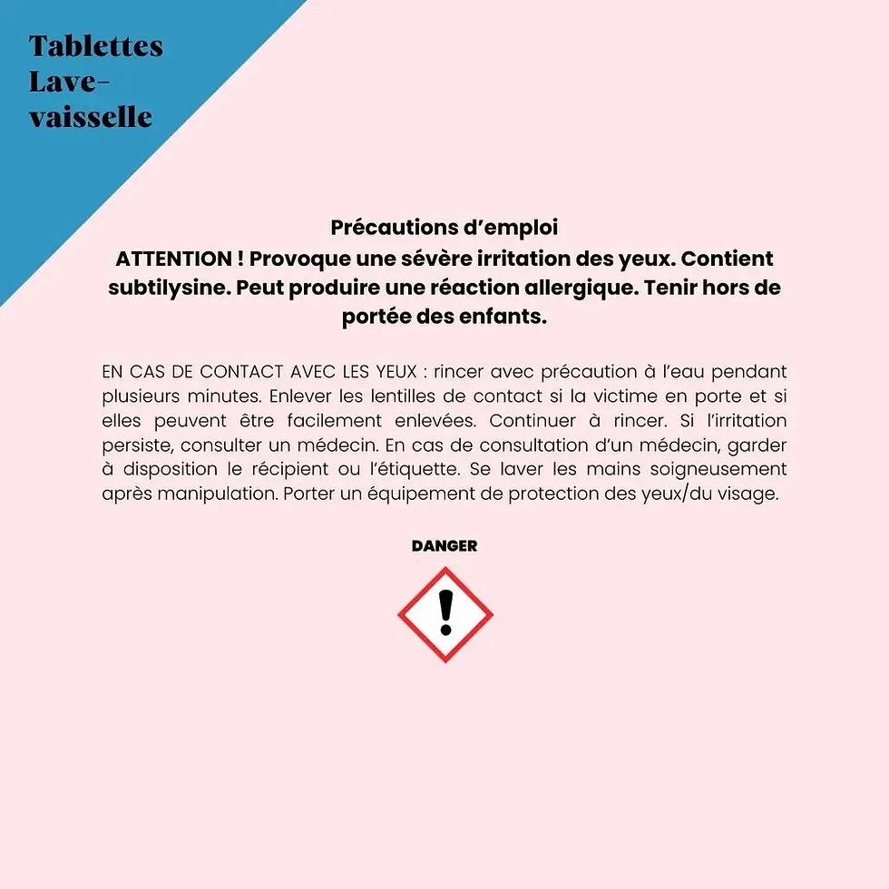 Miniature : précautions d'emploi tablettes lave vaisselle, terra di natura