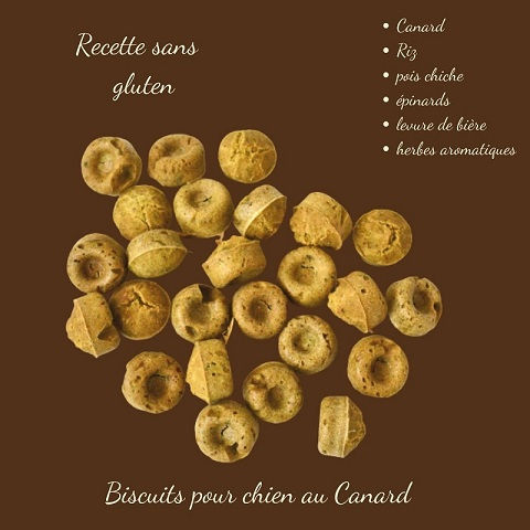 Biscuits bio croquants pour chien au canards et épinards, terra di natura