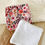 Miniature : coton lavable en éponge bambou couleur floral rouge