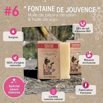 savon bio pour peaux matures lait d'ânesse et bourrache, terra di natura