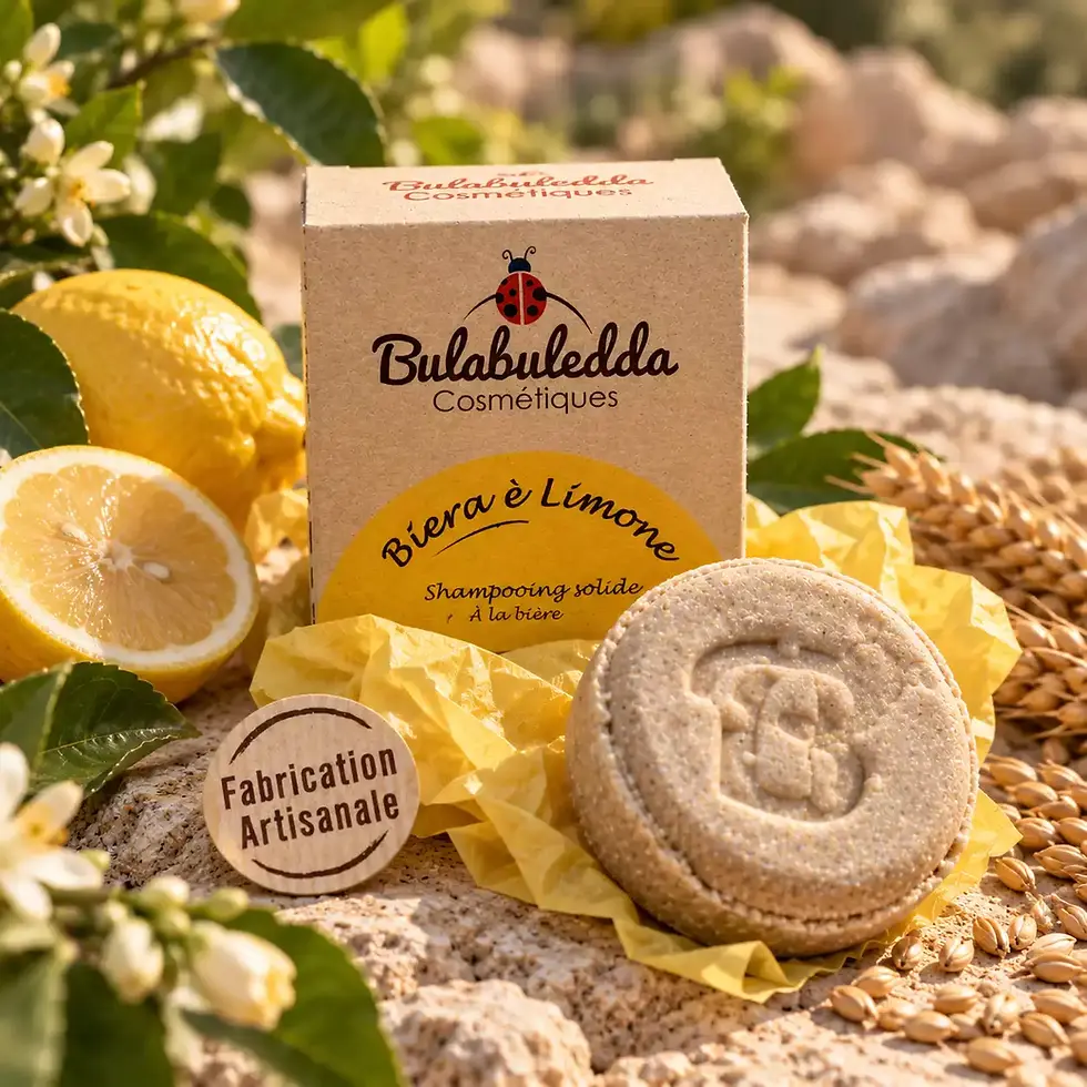 shampoing solide corse bière et citron, terra di natura