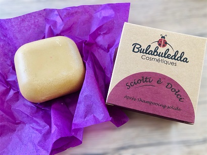 Après-shampoing solide Sciolti è Dolci, démêlant et gainant, terra di natura