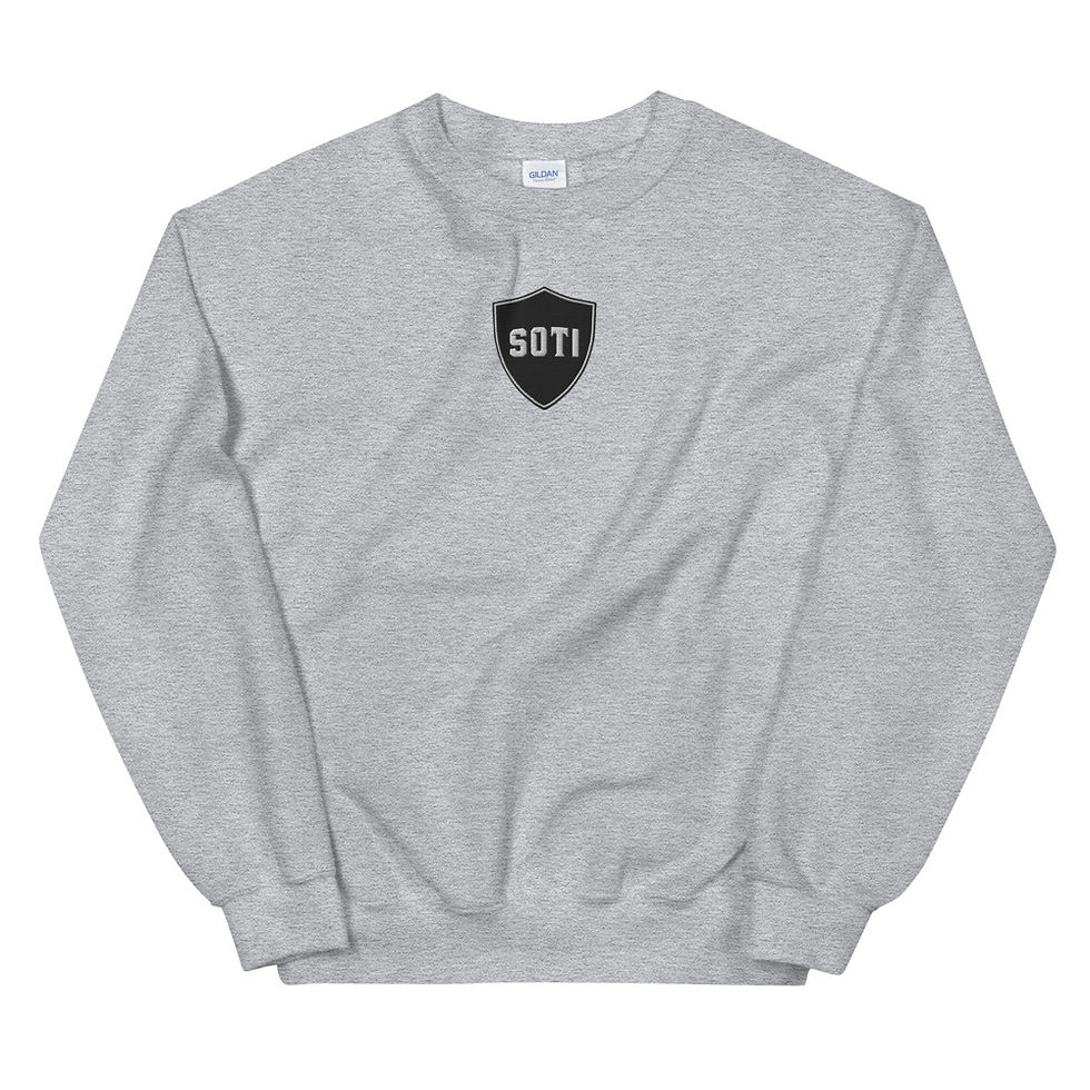 Thumbnail: Crew Neck Black Shield Embroidered