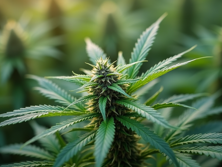 Hemp plant vibrant green