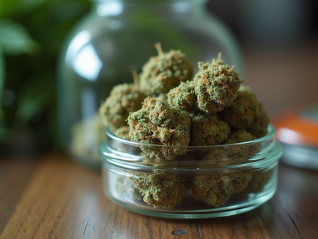 Cannabis getting ready for tincture making.