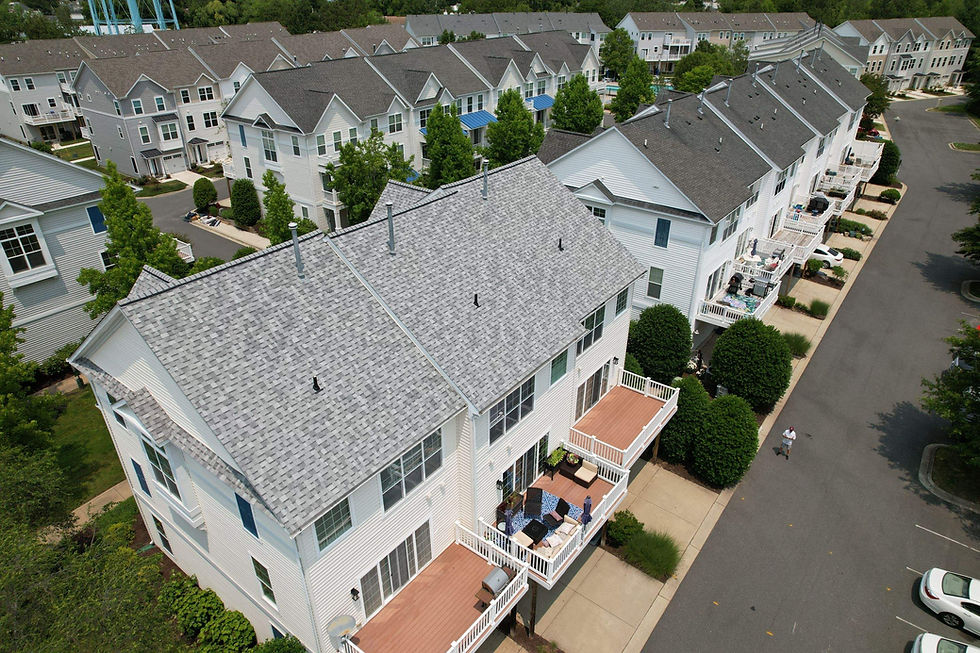 New Roof on Townhouse in Cambridge, MD