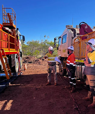 Work Area Inspection talk on a remote exploration site