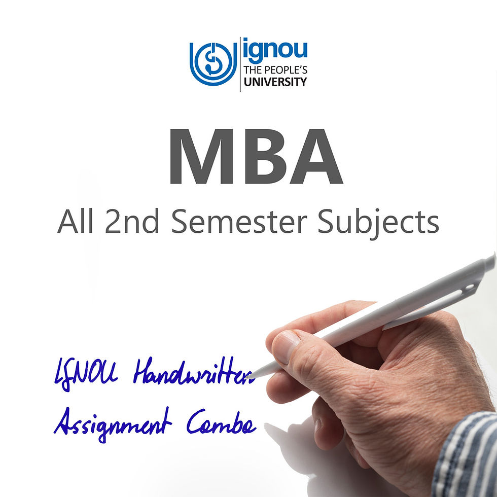 MBA 2nd Semester IGNOU Handwritten Assignment Combo (2024-25)